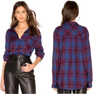 Rails XS Hunter Raspberry Royal Blue Black Buttowndown